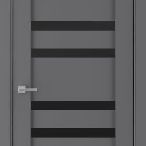 Torino чорне скло титан софтач Alliance Doors