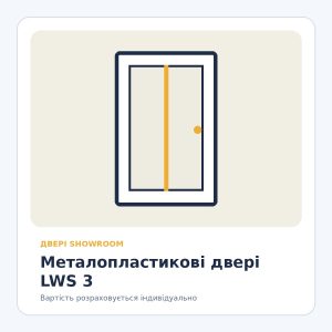 Металопластикові двері LWS 3