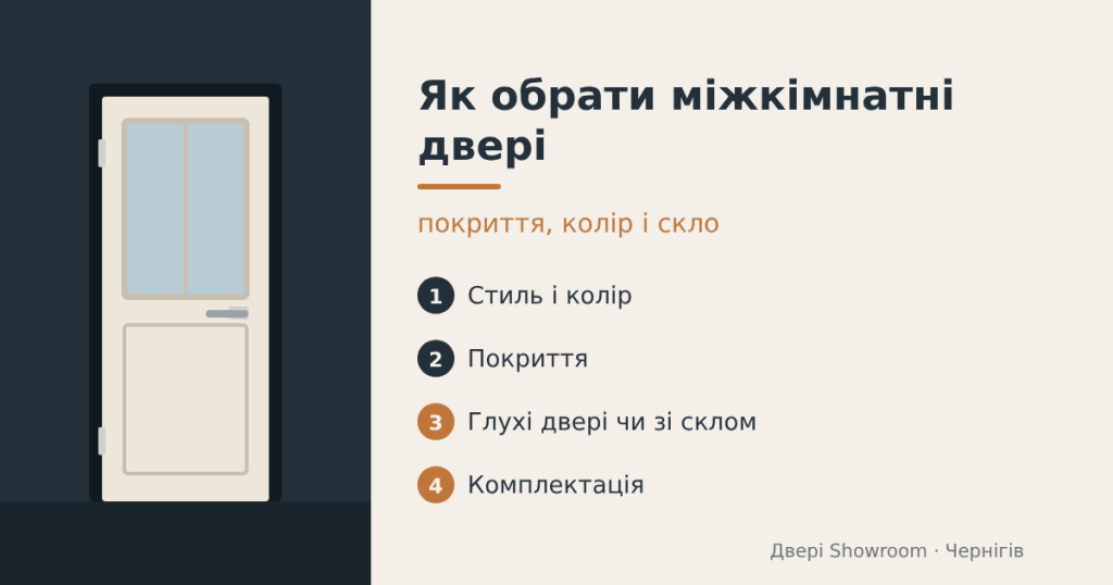 Як обрати міжкімнатні двері: стиль і колір, покриття, глухі двері чи зі склом, комплектація